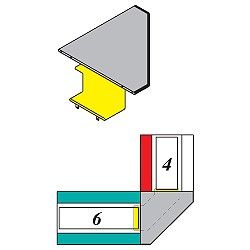 ELEMENT D'ANGLE 90° POUR 4/6