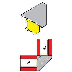 ELEMENT D'ANGLE 90° POUR 4/4