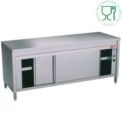Table sur armoire chauffante / logo stainless steel worldwide agreed for alimentation