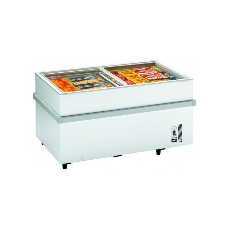 GONDOLE SURGELEE AVEC COUVERCLES COULISSANTS VITRES