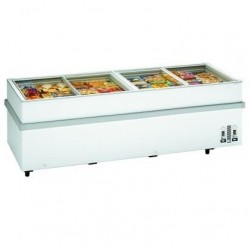 GONDOLE SURGELEE AVEC COUVERCLES COULISSANTS VITRES