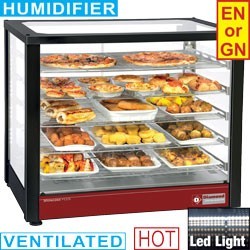 Vitrine Chauffante Ventilée 5 Niveaux - Panoramique (Anthracite)