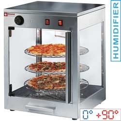 Vitrine chauffante rotative D.380 mm avec indication