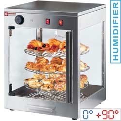 Vitrine chauffante rotative D.420 mm avec indication