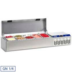 Structure réfrigérée GN 2x 1/4, 3x 1/6, 3x 1/9, avec couvercle