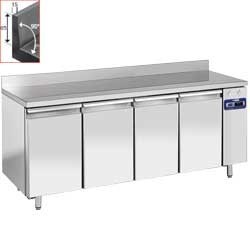 Table frigorifique "murale", ventilée, 4 portes GN 1/1, 550 litres (sans groupe)