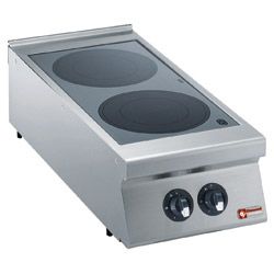 CUISINIÈRE ÉLECTRIQUE VITROCÉRAMIQUE 2 ZONES -TOP