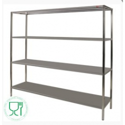 Étagère de rangement 4 niveaux en inox