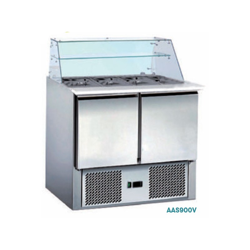 SALADETTES série star avec portes et structure vitrée extérieurs et intérieurs inox (AAS900V)