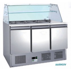 SALADETTES série star avec portes et structure vitrée extérieurs et intérieurs inox (AAS903V)
