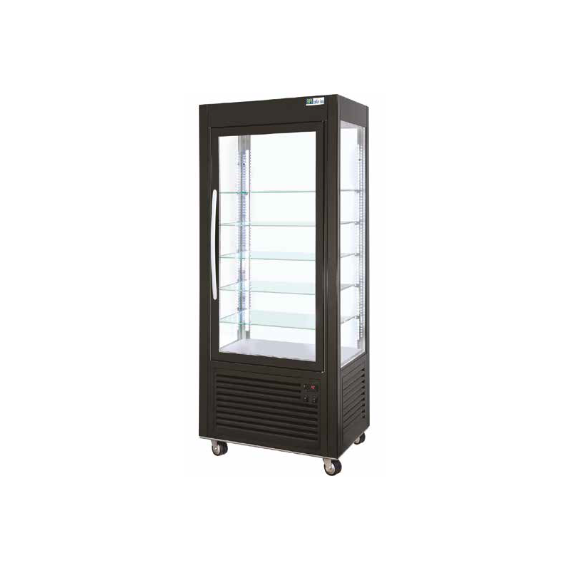 Vitrine Boulangerie/Pâtisserie Positive - 350 L - 4 faces vitrées, triple vitrage ventilées (4FA80P)