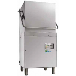 Lave-vaisselle à capot 50X50 - inox AISI 304 - Adoucisseur - Tri 400 V (LVSH100D)