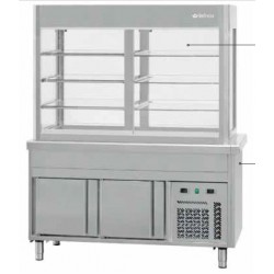 Vitrine réfrigérée cuve froide 4 GN grilles