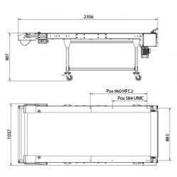 schéma du Tapis d’Évacuation Façonneuse