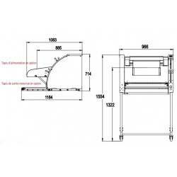 Façonneuse verticale avec sortie pain-plat