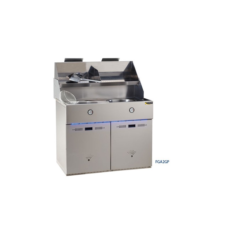 Friteuse Défi 2 cuves rondes 2x 15L, sofinor..., FGA2GP