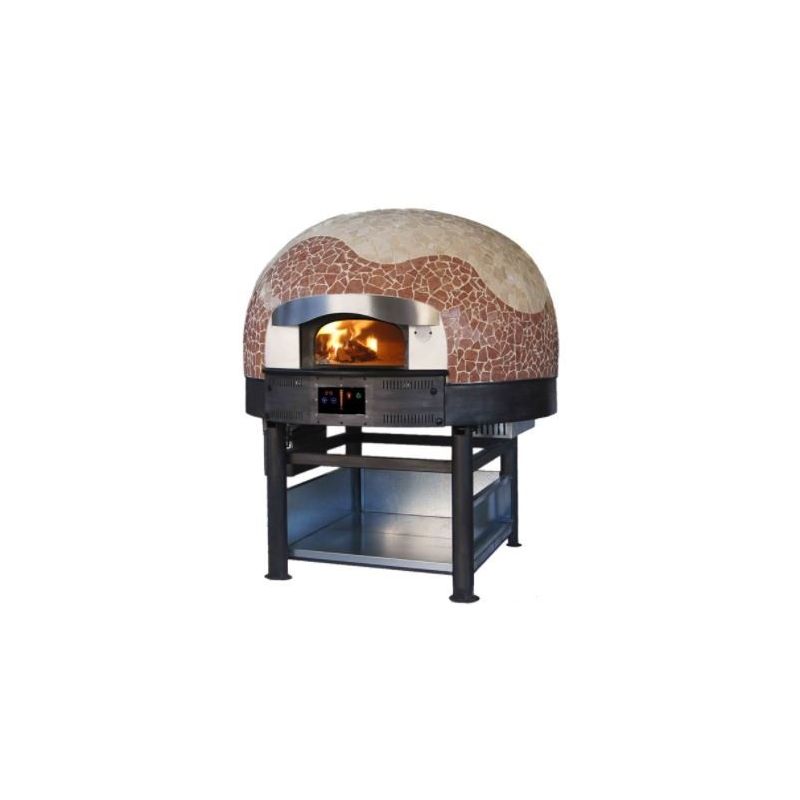 Four combiné bois 5 pizzas Ø 300mm cupole mosaique