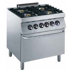 Cuisinière à Gaz avec Four 4 Feux – Pro Line 700 Combisteel