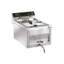 Friteuse Électrique 12L Simple à poser Tri 400V avec Robinet et Contrôle Thermostatique (FRF112)