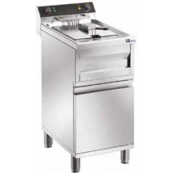 Friteuse Électrique 12L Simple sur coffre Tri 400V avec Robinet et Relais de Puissance (FRF112C)