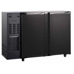 Arrière-bar réfrigéré 2 portes pleines - Groupe Logé à gauche - Skinplate Noir - Avec éclairage LED (FGB145)