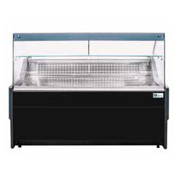 Comptoir d'exposition vitré droit 490 L avec 2 portes - L. 1590 - Noir (VSA1500D.V1B)