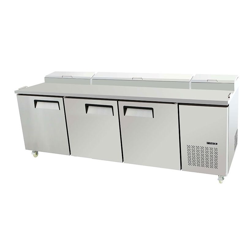 Table de préparation pizza 3 portes