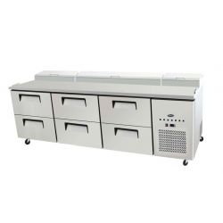 Table de préparation pizza 6 tiroirs