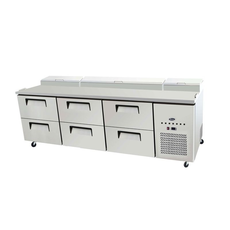 Table de préparation pizza 6 tiroirs