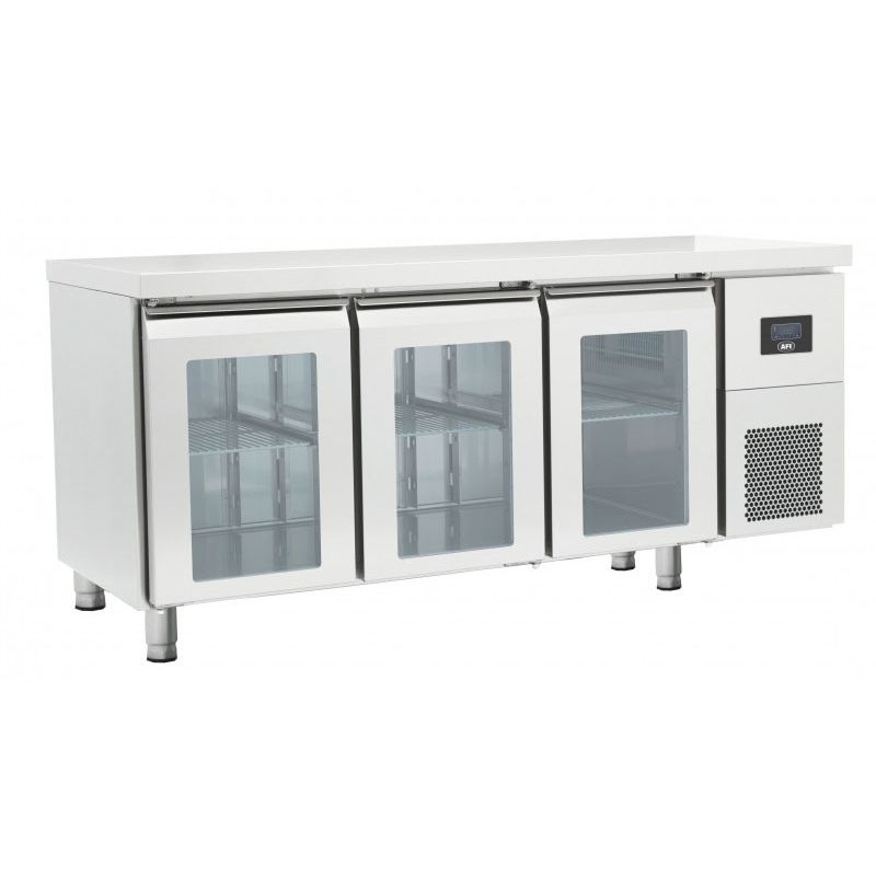 TABLES RÉFRIGÉRÉES gn 1/1 portes vitrées positives évaporateur traité (OZ3PV)