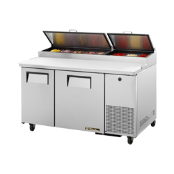 Table de préparation pizza, 2 portes, True