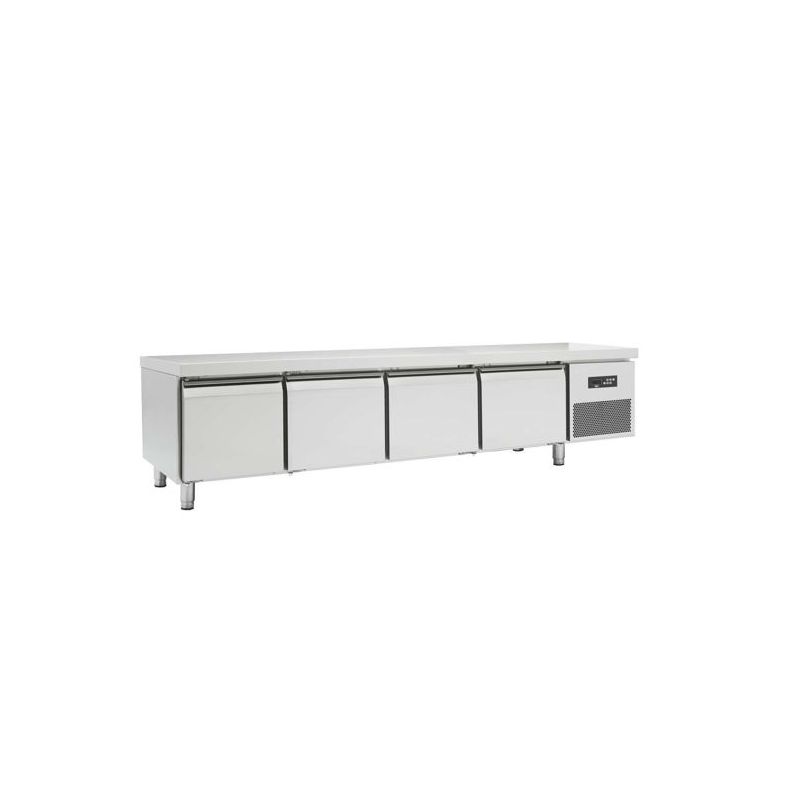 Soubassement Réfrigéré 4 portes - Série 700 - 2400x700x600 mm (SBRP4P-1700)