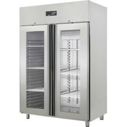 Armoire réfrigérée positive 2 portes vitrées 1410 L - Inox (OZ1400P-2PV)