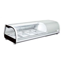 Vitrine à poser portes coulissantes Hauteur 225 mm pour 5 bacs GN 1/2 (RTS-42L)