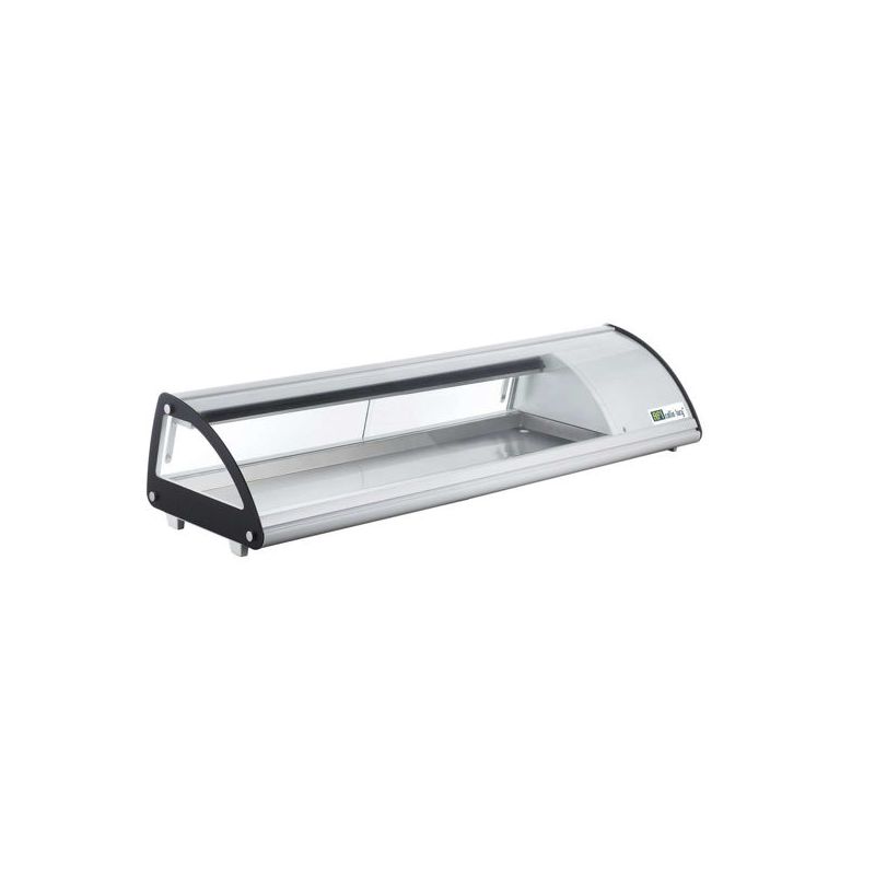 Vitrine à poser portes coulissantes Hauteur 330 mm pour 6 bacs GN 1/3 (RTS-83L)