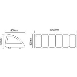 Vitrine à poser portes coulissantes Hauteur 330 mm pour 6 bacs GN 1/3 (RTS-83L)