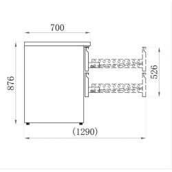 SALADETTES série star à tiroirs extérieurs et intérieurs inox (AAS901-4D), afi
