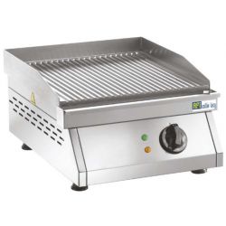 Grill électrique plaque rainurée 1 Zone de Cuisson-Mono 230 V (AGH400R), afi