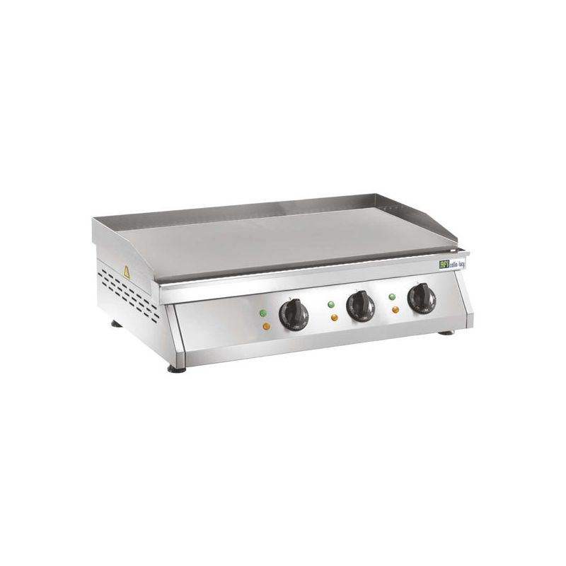 Grill électrique plaque lisse 1 Zone de Cuisson-Tri 400 V (AGH830L), afi