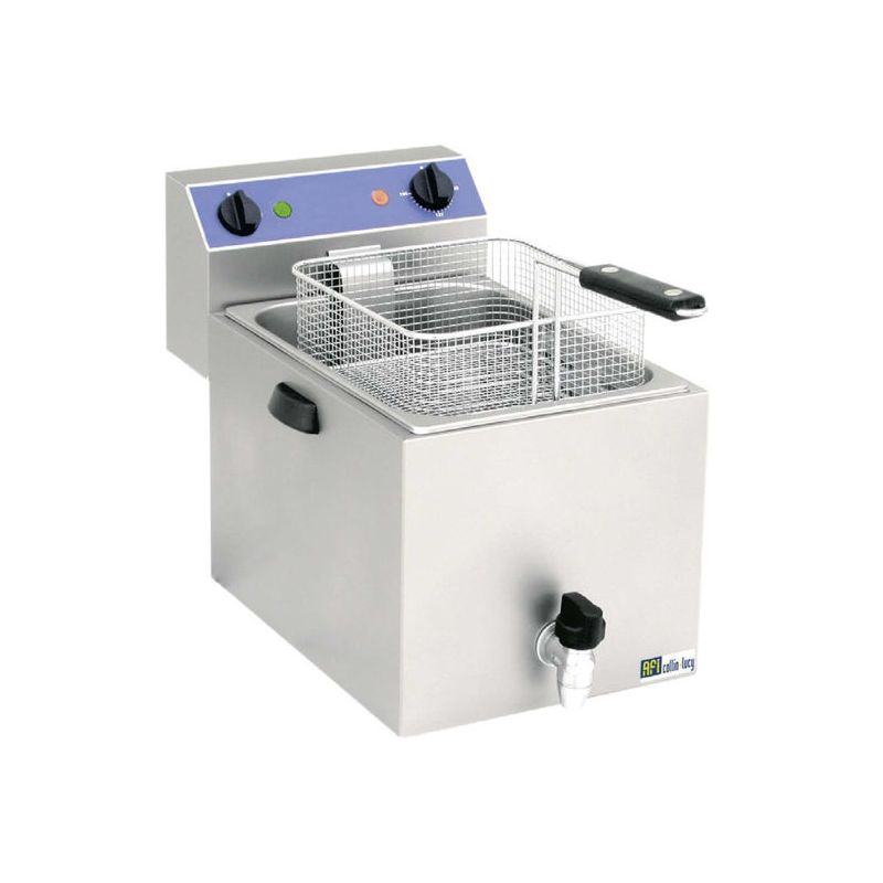 Friteuse Électrique 8L Spéciale Surgelés à poser Tri 400V avec Vidange (SF9VTS), afi