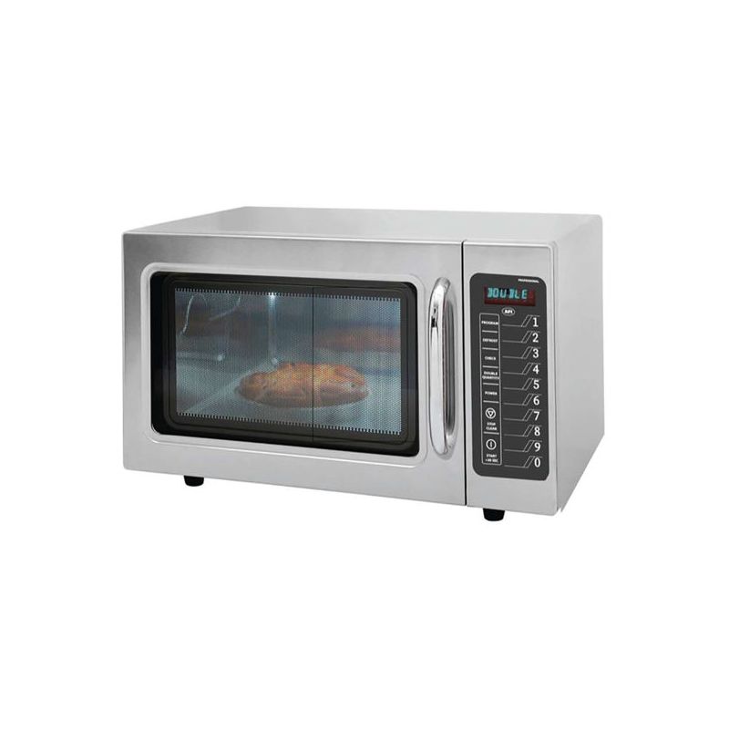 Four micro-ondes 1000W 30L avec plateau en céramique GN 2/3 et affichage numérique (ERM1050-30), afi