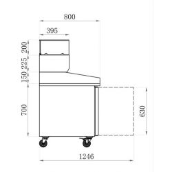 MEUBLES PIZZAS RÉFRIGÉRÉS série star avec vitrine évaporateur traité (AA2PZ+TB)
