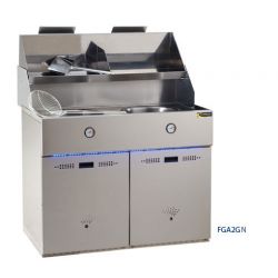 Friteuse Gaz 2 Cuves Rondes 2x15L – Sofinor