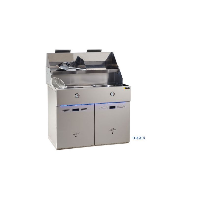 Friteuse Gaz 2 Cuves Rondes 2x15L – Sofinor