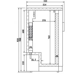 Arrière-bar réfrigéré 2 portes vitrées Coulissantes- Groupe Logé en bas - Skinplate Noir - Avec éclairage LED (C2C)