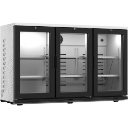 Desserte de Bar inox 3 portes Vitrées