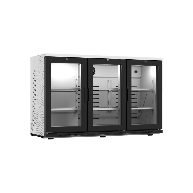 Desserte de Bar inox 3 portes Vitrées