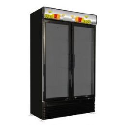 Réfrigérateur 2 Portes en Verre 780L intérieur + extérieur Noir