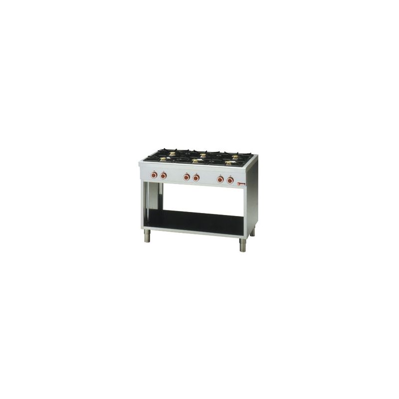 FOURNEAU 6 FEUX, SUR ARMOIRE OUVERTE