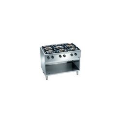 FOURNEAU GAZ, 6 FEUX, SUR ARMOIRE OUVERTE